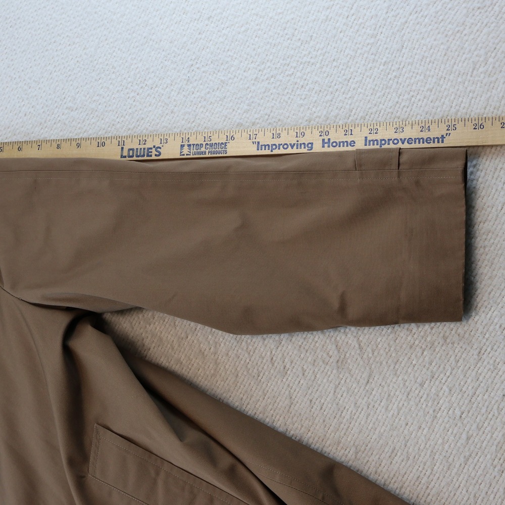 Botany Mens 44 Reg Weathertopper Trench Coat Brown Zip Out Faux Fur Lining USA - Picture 4 of 11